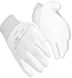 Nylon bezpečnoctné rukavice, biele