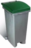 Nádoba na recyklačný odpad sivá-zelená 80L