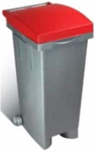 Nádoba na recyklačný odpad sivá-červená 80L