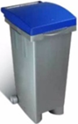 Nádoba na recyklačný odpad sivá-modrá 80L